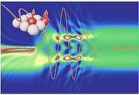 Bild: Der Metall-Isolator Phasenübergang, der in einem stark korrelierten System durch einen Impuls von wenigen Femtosekunden ausgelöst wird 