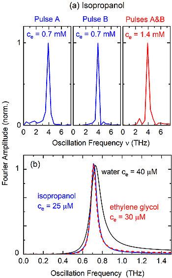 Graphic result: Frequency spectra of polaron oscillations